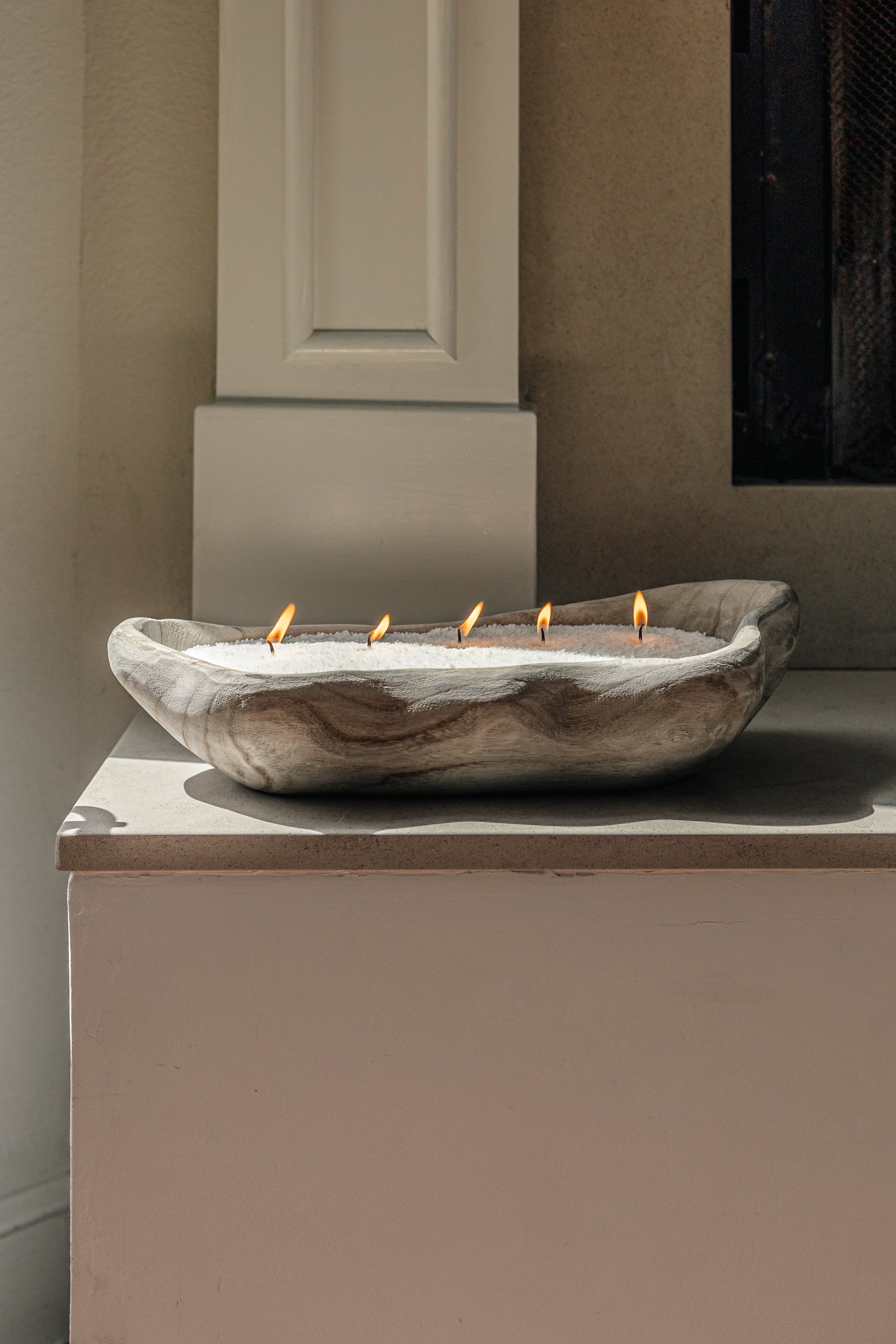 Dough Bowl Sand Wax Candle Set