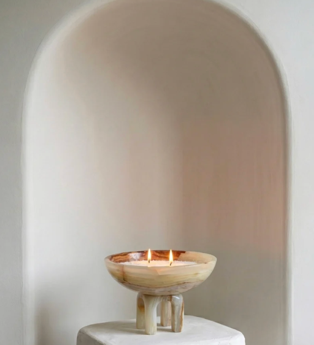 Onyx Arched Refillable Candle Set