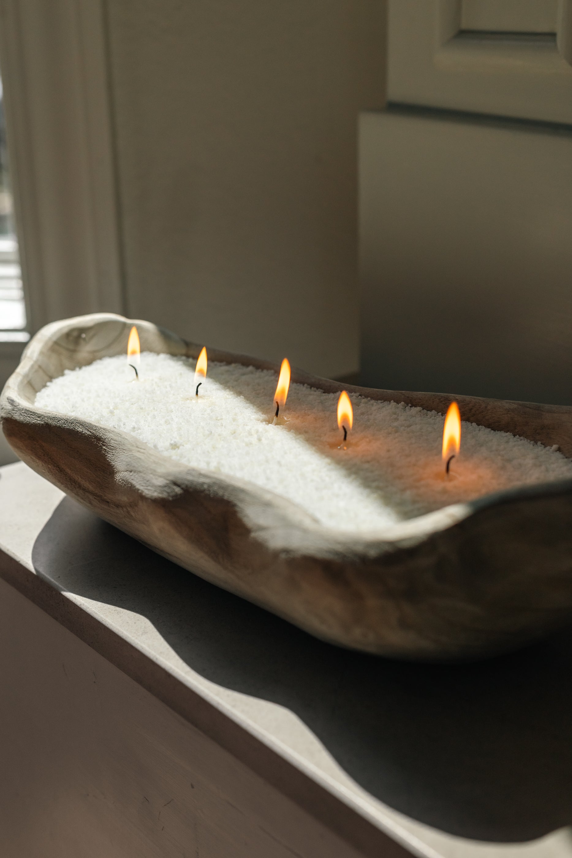 Dough Bowl Sand Wax Candle Set