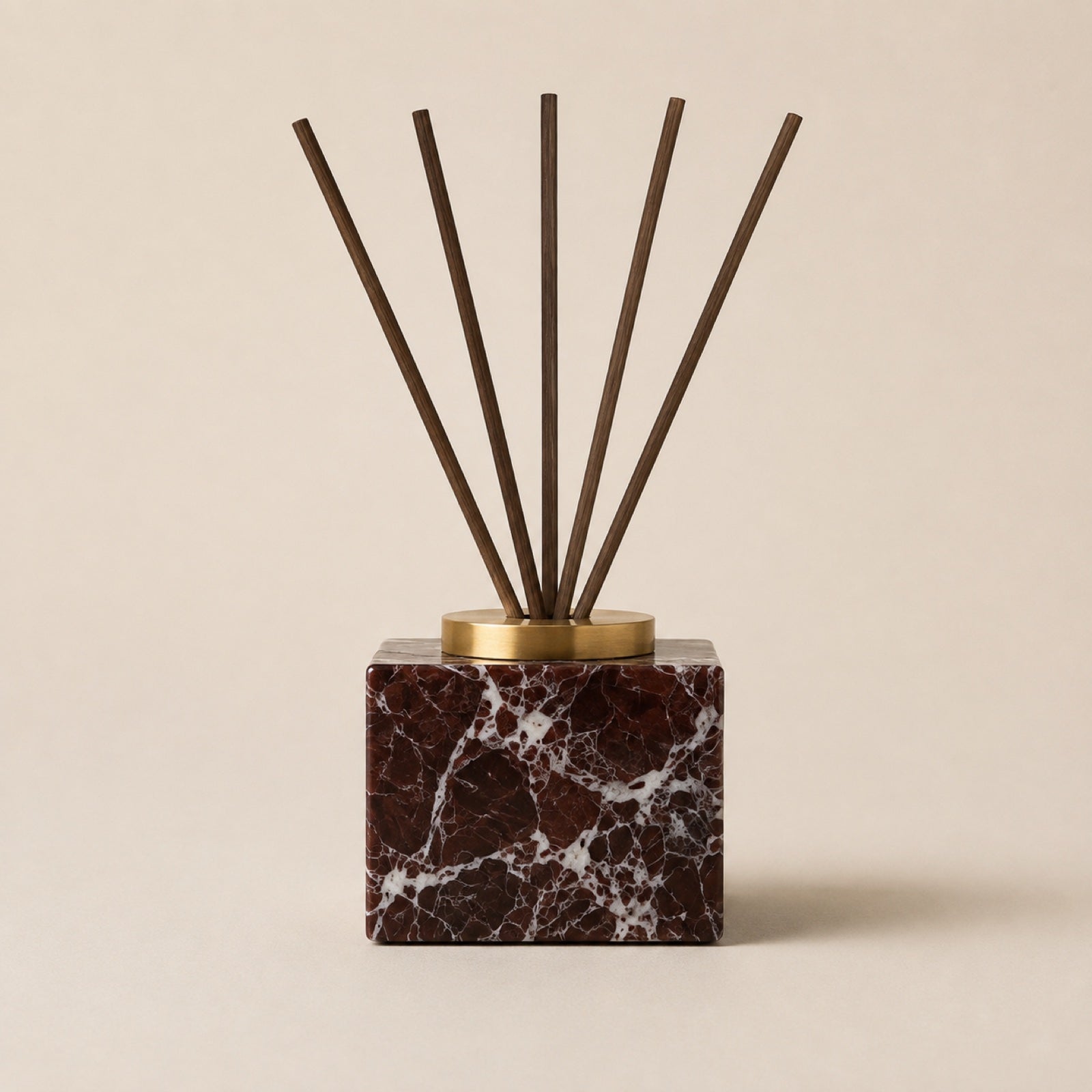 Rosso Levanto marble reed diffuser
