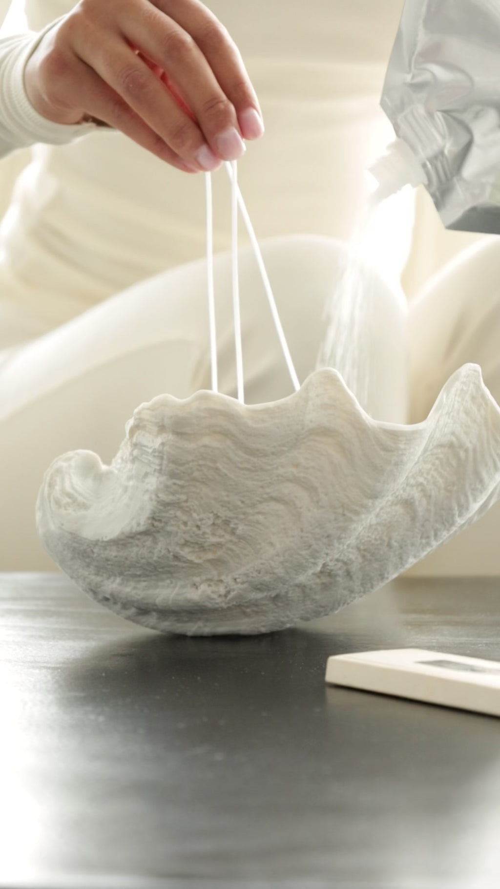 Vanilla Cashmere Sea Shell Candle